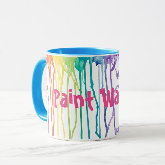 Verf water? Mok regenboogschijven (Voorkant links)