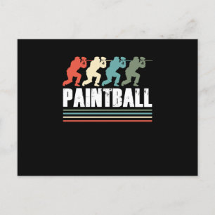 Verfbalspelers Vintage Retro Paintball Marker G Briefkaart