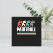 Verfbalspelers Vintage Retro Paintball Marker G Kaart (Staand voorkant)