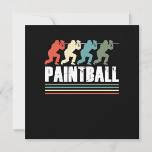 Verfbalspelers Vintage Retro Paintball Marker G Kaart