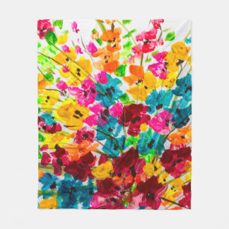 verfbloemen textuur, schilderend heldere fl fleece deken