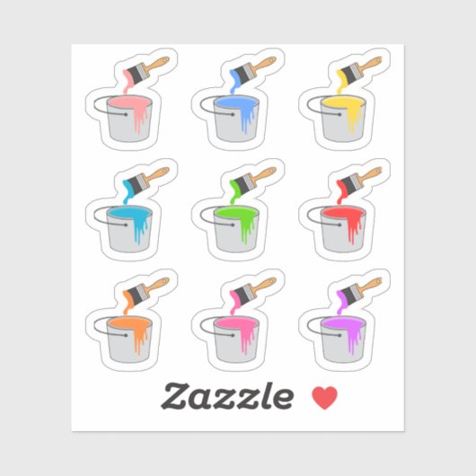 verfborstel emmers hobby renovatie dag planner sticker (Vel)