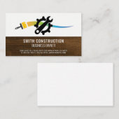 Verfborstel moersleutel versnelling | Hout Visitekaartje (Voorkant / Achterkant)