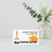 verfborstel stad silhouet borstels visitekaartje (Staand voorkant)