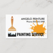 verfborstel stad silhouet borstels visitekaartje (Voorkant)