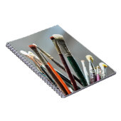 Verfborstels drogen in het zonlicht notitieboek (Rechterzijde)