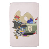 verfborstels pallet zwart kitten artiest badmat (Voorkant Verticaal)