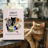 verfborstels pallet zwart kitten artiest medium cadeauzakje