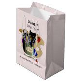 verfborstels pallet zwart kitten artiest medium cadeauzakje (Voorkant Gekanteld)