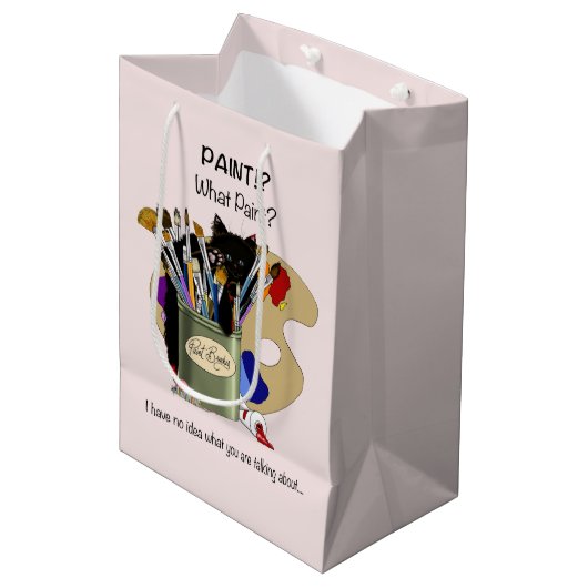 verfborstels pallet zwart kitten artiest medium cadeauzakje (Voorkant Gekanteld)