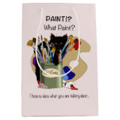 verfborstels pallet zwart kitten artiest medium cadeauzakje (Voorkant)