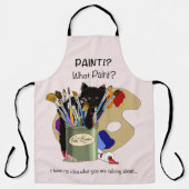 verfborstels pallet zwart kitten artiest schort (Voorkant)