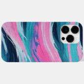 verfborstelslag Abstracte oceaangolven Neonkleur Case-Mate iPhone Case (Achterkant (horizontaal))