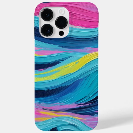 verfborstelslag Abstracte oceaangolven Neonkleur Case-Mate iPhone Case (Achterkant)
