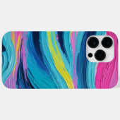 verfborstelslag Abstracte oceaangolven Neonkleur Case-Mate iPhone Case (Achterkant (horizontaal))