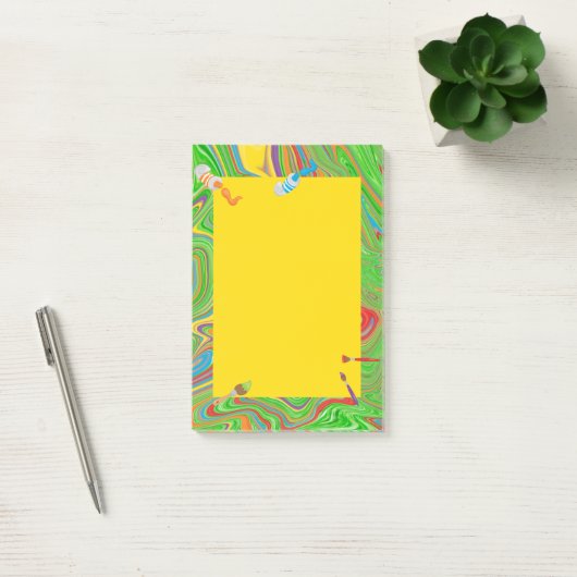 verfbuis verfborstel thema post-it® notes (Kantoor)