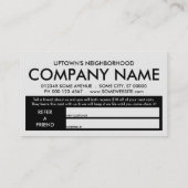 verfchipverwijzingsbeloningsprogramma aanbevelingskaartje (Achterkant)