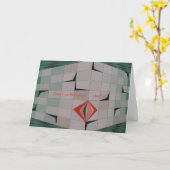 Verfdag geometrische optische illusie kaart (Gele Bloem)