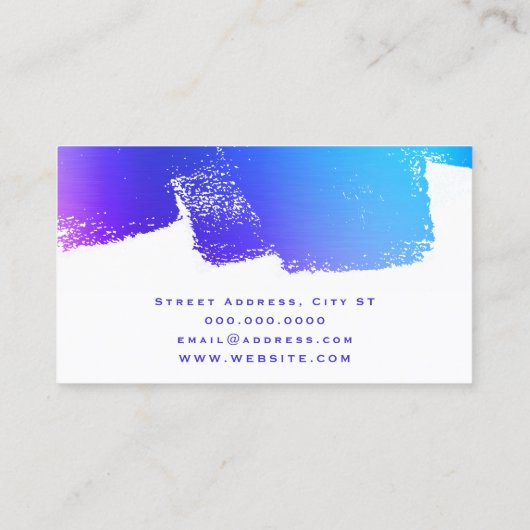 Verfdiensten blauw visitekaartje (Achterkant)