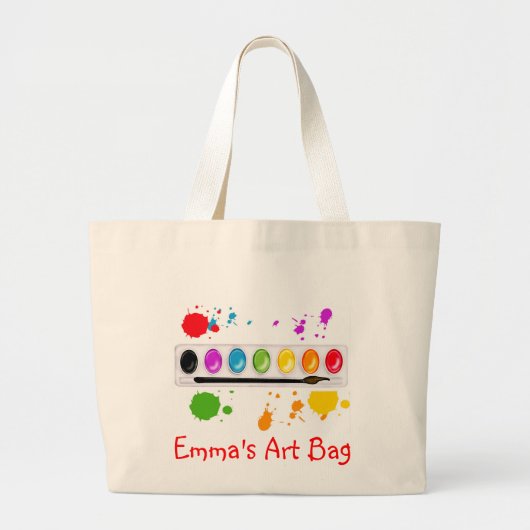 verfdoos met splatters grote tote bag (Voorkant)