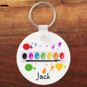 verfdoos met splatters sleutelhanger (Voorkant)
