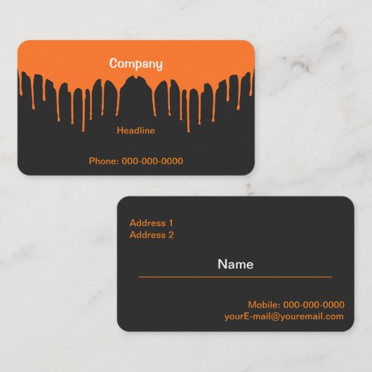 Verfdruppels Visitekaartje (Voorkant / Achterkant)