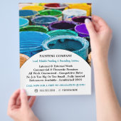 Verfemmers in meerdere kleuren, schilder en decora flyer (Hand)