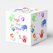 Verfhanddrukken Verjaardag met persoonlijke naam Bedankdoosjes (Achterkant)