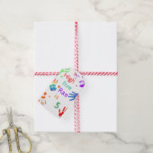 Verfhanddrukken Verjaardag met persoonlijke naam Cadeaulabel (Met Touw)