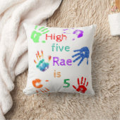 Verfhanddrukken Verjaardag met persoonlijke naam Kussen (Deken)