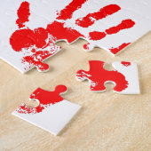 Verfhanddrukken Verjaardag met persoonlijke naam Legpuzzel (Zijkant)