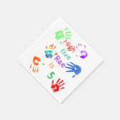 Verfhanddrukken Verjaardag met persoonlijke naam Servet (Hoek)