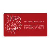 Verfijn en helder kerstretouradres etiket (Voorkant)