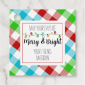 Verfijn en helder Label met kerstlicht (Voorkant)