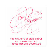 Verfijn het elegant van het Kerstscript terugzenda Zelfinktende Stempel (Design)