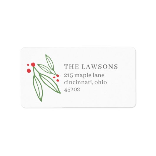 Verfijn het Terugkeeradres van de feestdag zijn Etiket (Voorkant)