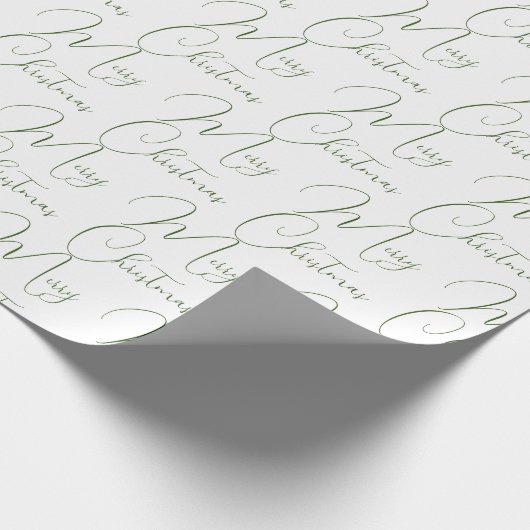 Verfijn kerstcadeaupapier met elegante scriptvulli cadeaupapier (Hoek)