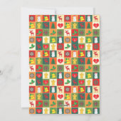 Verfijn kerstfotokaart, groen en wit schrift feestdagenkaart (Achterkant)