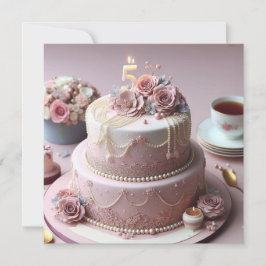 VERFIJND 5E BRUILOFT JUBILEUM KAART