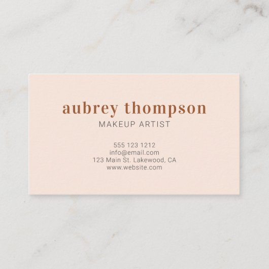 Verfijnd aards modern Abstract Visitekaartje (Achterkant)