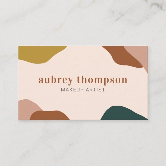 Verfijnd aards modern Abstract Visitekaartje (Voorkant)