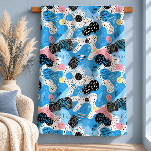 Verfijnd Abstract Geometrisch Worpdeken Kunst Cade Sherpa Deken