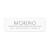 Verfijnd adres voor grafische weergave van stijl etiket (Voorkant)