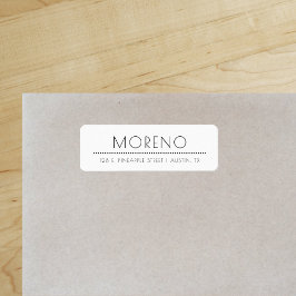 Verfijnd adres voor grafische weergave van stijl etiket