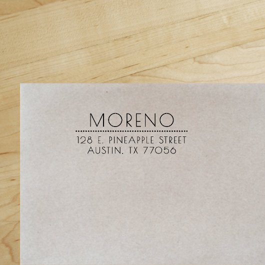 Verfijnd adres voor grafische weergave van stijl  zelfinktende stempel