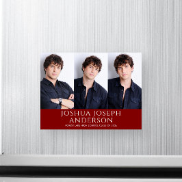 Verfijnd Afstuderen Drie-foto rode magneet