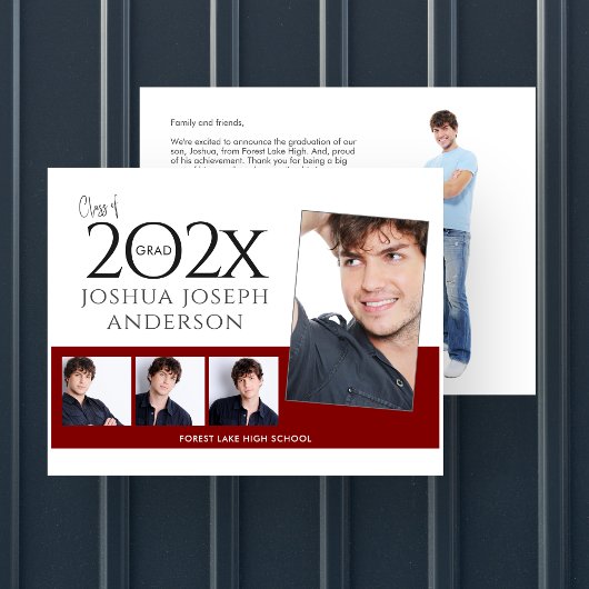 Verfijnd Afstuderen Fotocollage Ruby Rood Notitiekaartje