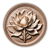 Verfijnd Antiek Goud Exquisite Lotus Flower Keramische Knop (Voorkant)