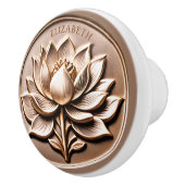 Verfijnd Antiek Goud Exquisite Lotus Flower Keramische Knop (Rechts)