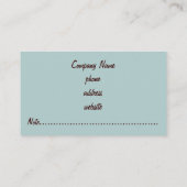 Verfijnd Aqua Brown Visitekaartje (Achterkant)